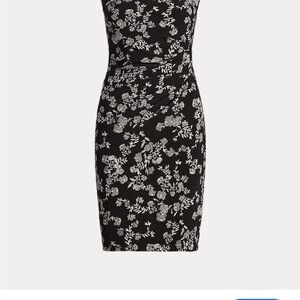 Floral Black and White Dress
